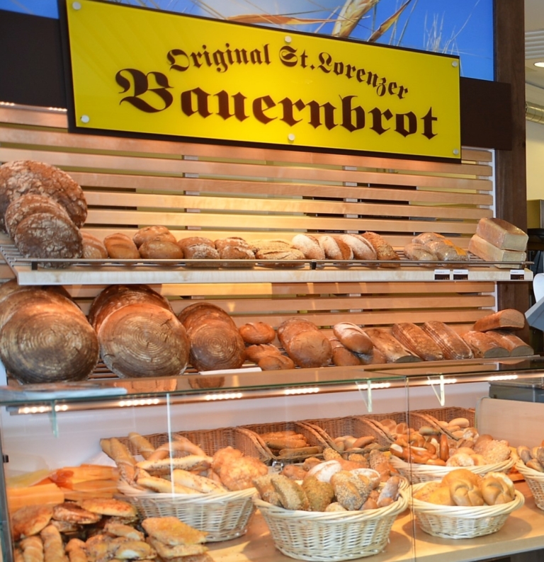 Ihr seht Brot von der Bäckerei Gruber.