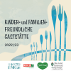 Sie sehen das Logo Kinder- und familienfreundliche Gaststätte vom Kinderbüro in Graz.