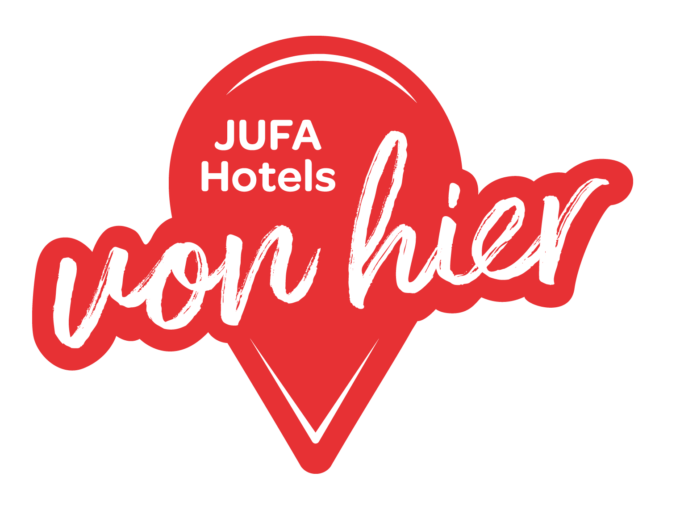 Sie sehen das Logo Regionalität von JUFA Hotels.