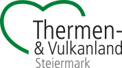 Sie sehen das Logo des Tourismusverbandes Thermen- & Vulkanland in der Südoststeiermark.